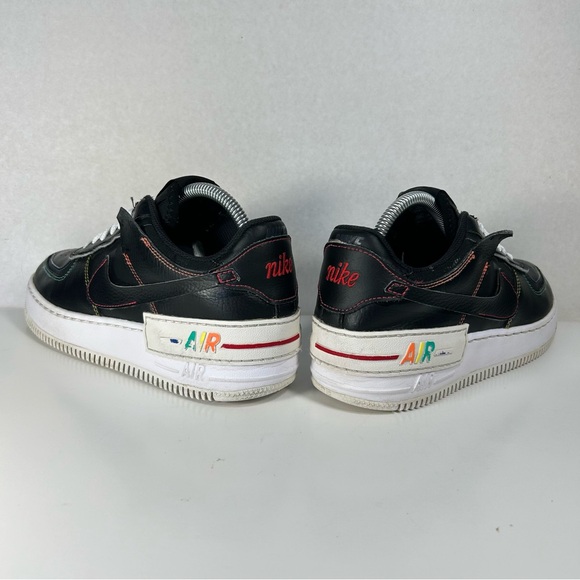 Nike Air Force 1 Shadow Rainbow Pride LGBTQ Black Shoe DJ5998-001; Womens Size 9 - Picture 12 of 16